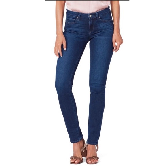 Paige Skyline Skinny Jeans Medium Distressed Dark Wash Size 25 - Picture 14 of 16